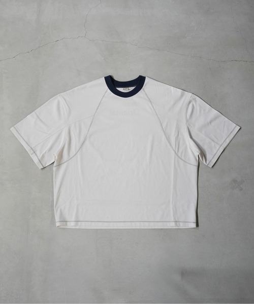 bashful base Oriental（バッシュフルベースオリエンタル）の「【bbO】バックロゴリンガーT（Tシャツ/カットソー・メンズ・ライトグレー/アイボリー/グリーン/ネイビー・LARGE/MEDIUM）」の14枚目の写真