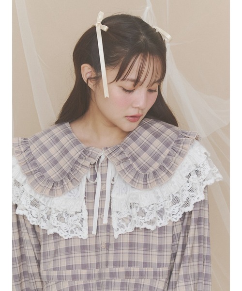 merry jenny（メリージェニー）の「fluffy lace collar（付け襟・レディース・オフホワイト/ブラック/アイボリー・FREE）」の16枚目の写真