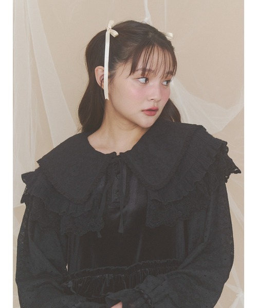 merry jenny（メリージェニー）の「fluffy lace collar（付け襟・レディース・オフホワイト/ブラック/アイボリー・FREE）」の20枚目の写真
