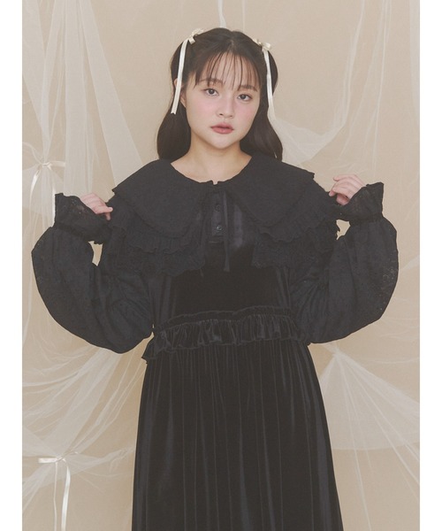 merry jenny（メリージェニー）の「fluffy lace collar（付け襟・レディース・オフホワイト/ブラック/アイボリー・FREE）」の19枚目の写真