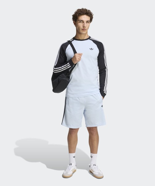 adidas(アディダス)の「スリーストライプス ロングスリーブ Tシャツ / ロンT / アディダスオリジナルス adidas Originals(Tシャツ/カットソー・メンズ・ブルー・XX-LARGE/X-SMALL/X-LARGE/LARGE/3XL/SMALL/MEDIUM)」の5枚目の写真