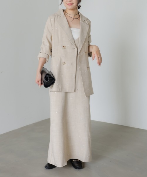 Bab(バブ)の「フラワー刺繍バックリボンキャミワンピース(ワンピース・レディース・グレー/ベージュ/ブラウン・M)」の13枚目の写真