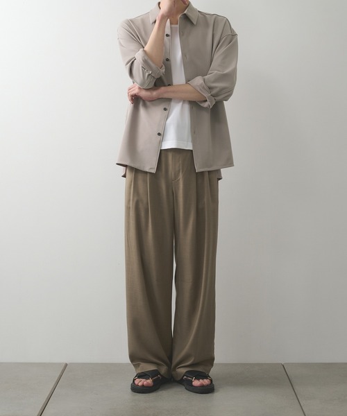 STUDIOUS(ステュディオス)の「【STUDIOUS】Woolycupra CurveSlacks(スラックス・メンズ・ブラウン/タン・1/2/3)」の1枚目の写真