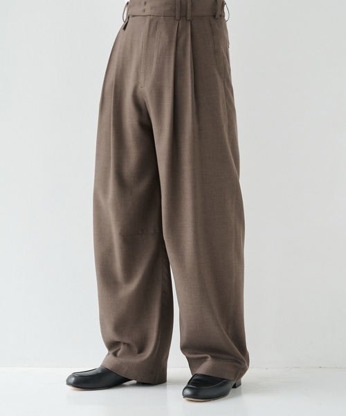 STUDIOUS(ステュディオス)の「【STUDIOUS】Woolycupra CurveSlacks(スラックス・メンズ・ブラウン/タン・1/2/3)」の15枚目の写真