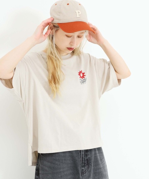 HEART MARKET(ハートマーケット)の「SUNワイドなプリントT(Tシャツ/カットソー・レディース・イエロー/ナチュラル/ブラック・MEDIUM/LARGE)」の2枚目の写真