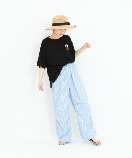 HEART MARKET(ハートマーケット)の「SUNワイドなプリントT(Tシャツ/カットソー・レディース・イエロー/ナチュラル/ブラック・MEDIUM/LARGE)」の13枚目の写真