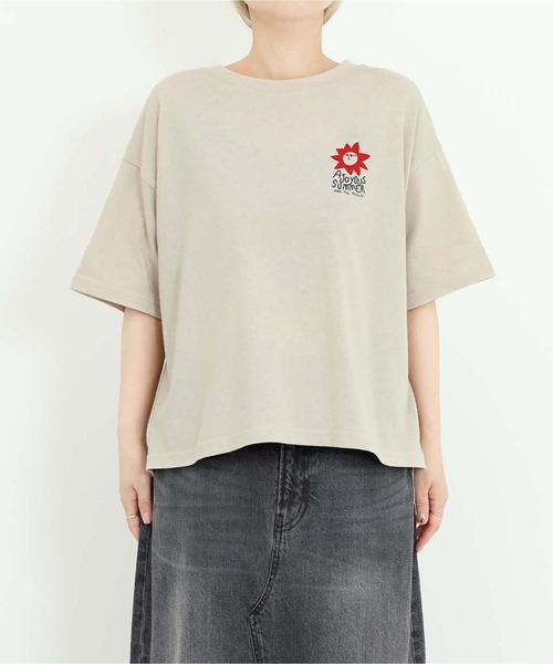 HEART MARKET(ハートマーケット)の「SUNワイドなプリントT(Tシャツ/カットソー・レディース・イエロー/ナチュラル/ブラック・MEDIUM/LARGE)」の11枚目の写真