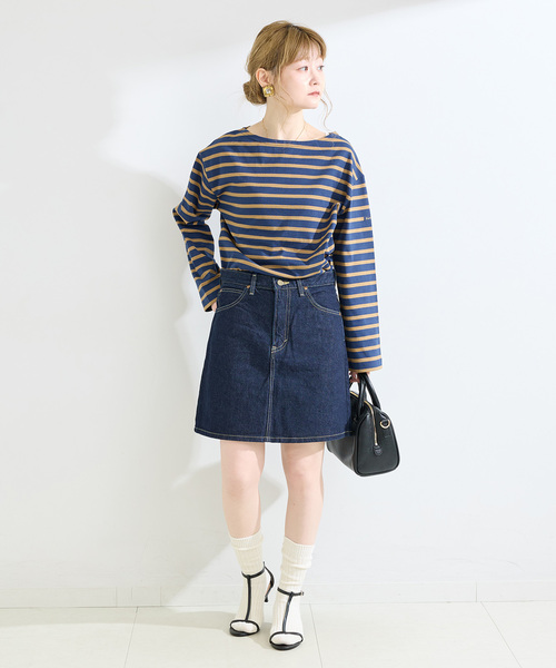 Lee(リー)の「【WEB+一部店舗限定】ウォッシャブル / Lee / リー MINI SKIRT(デニムスカート・レディース・ネイビー/ライトブルー・SMALL/MEDIUM)」の12枚目の写真