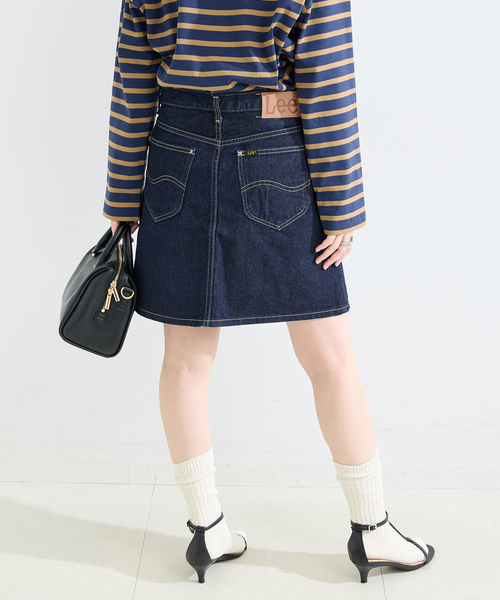 Lee(リー)の「【WEB+一部店舗限定】ウォッシャブル / Lee / リー MINI SKIRT(デニムスカート・レディース・ネイビー/ライトブルー・SMALL/MEDIUM)」の8枚目の写真