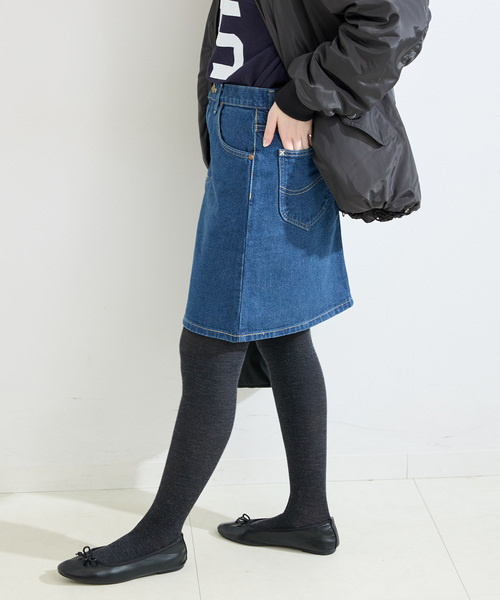 Lee(リー)の「【WEB+一部店舗限定】ウォッシャブル / Lee / リー MINI SKIRT(デニムスカート・レディース・ネイビー/ライトブルー・SMALL/MEDIUM)」の5枚目の写真