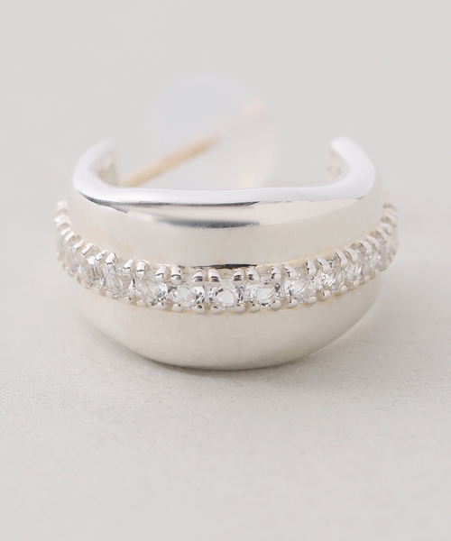 Lilas（リラ）の「【SAMH by LILAS】ホワイトトパーズラインピアス SV（両耳）（ピアス（両耳用）・レディース・シルバー・FREE）」の9枚目の写真