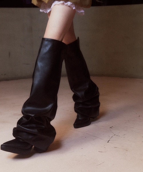 POOLDE（プールデ）の「Melted Thigh Boots（ブーツ・レディース・ブラック・37/38）」の12枚目の写真