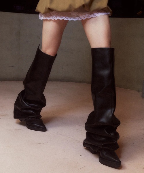 POOLDE（プールデ）の「Melted Thigh Boots（ブーツ・レディース・ブラック・37/38）」の14枚目の写真