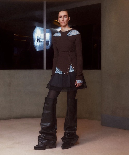 POOLDE（プールデ）の「Melted Thigh Boots（ブーツ・レディース・ブラック・37/38）」の16枚目の写真