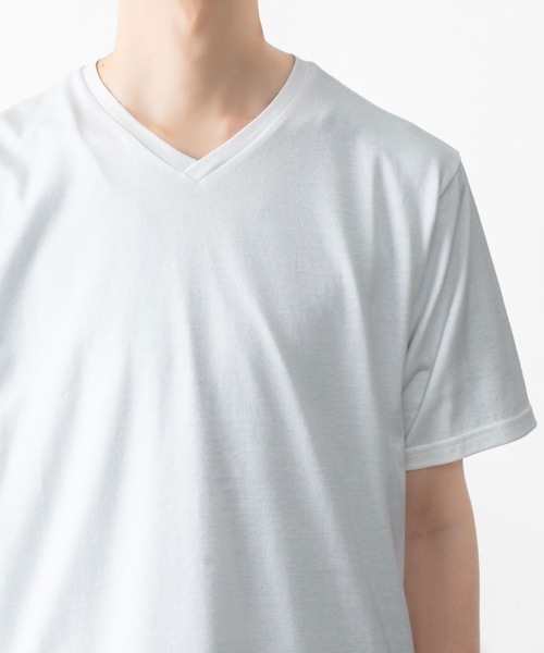ato（アトウ）の「V NECK T-SHIRTS（Tシャツ/カットソー・メンズ・ホワイト/ブラック/ネイビー/トップグレー・46/48）」の7枚目の写真