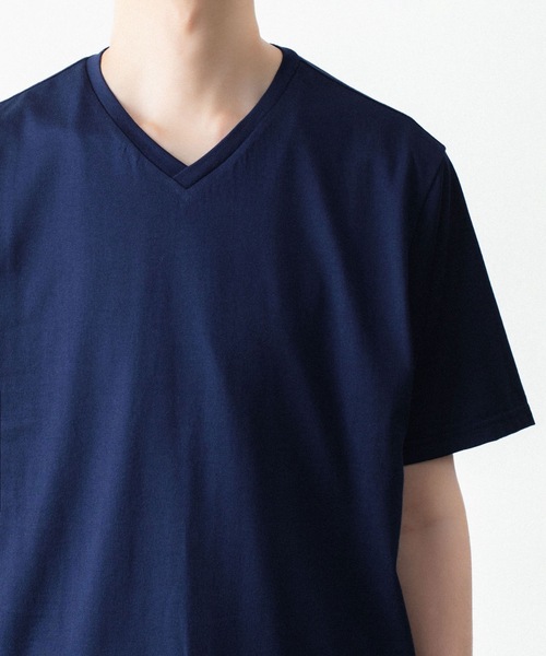 ato（アトウ）の「V NECK T-SHIRTS（Tシャツ/カットソー・メンズ・ホワイト/ブラック/ネイビー/トップグレー・46/48）」の20枚目の写真
