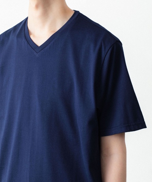 ato（アトウ）の「V NECK T-SHIRTS（Tシャツ/カットソー・メンズ・ホワイト/ブラック/ネイビー/トップグレー・46/48）」の19枚目の写真