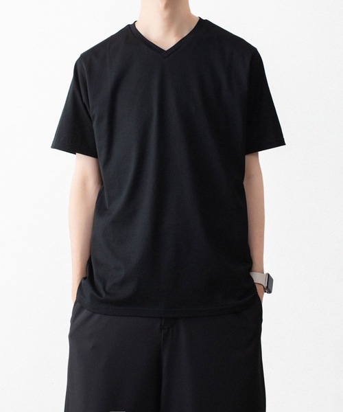 ato（アトウ）の「V NECK T-SHIRTS（Tシャツ/カットソー・メンズ・ホワイト/ブラック/ネイビー/トップグレー・46/48）」の17枚目の写真