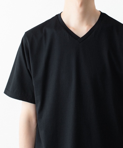 ato（アトウ）の「V NECK T-SHIRTS（Tシャツ/カットソー・メンズ・ホワイト/ブラック/ネイビー/トップグレー・46/48）」の14枚目の写真
