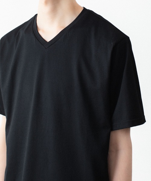 ato（アトウ）の「V NECK T-SHIRTS（Tシャツ/カットソー・メンズ・ホワイト/ブラック/ネイビー/トップグレー・46/48）」の13枚目の写真