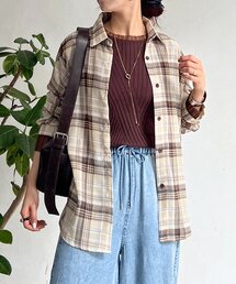 シアーチェックシャツ