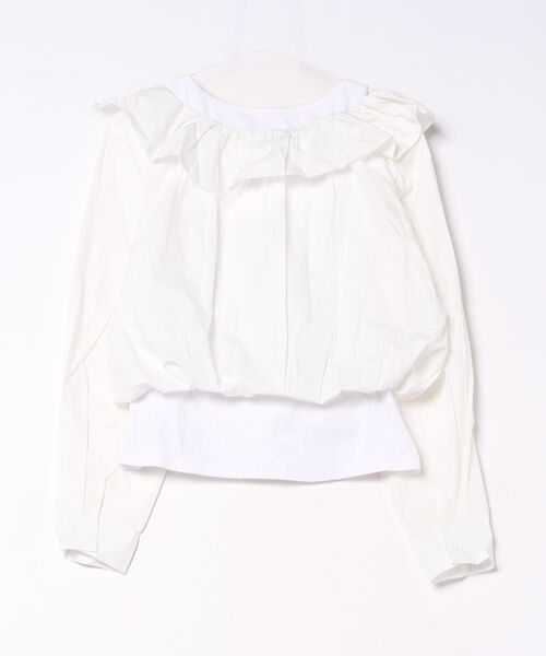 MAGASIN DE MODE Chou Chou(マガジンデモードシュシュ)の「【MAGASIN DE MODE Chou Chou】フリルブラウス SNF(シャツ/ブラウス・レディース・ホワイト/ブラック・FREE)」の11枚目の写真