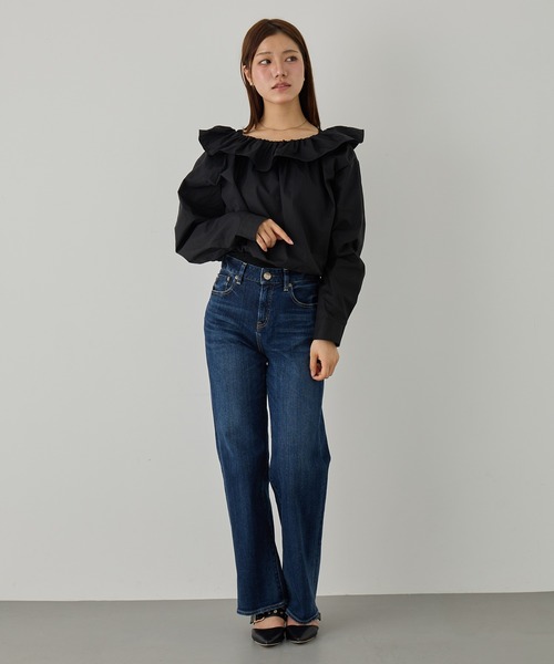 MAGASIN DE MODE Chou Chou(マガジンデモードシュシュ)の「【MAGASIN DE MODE Chou Chou】フリルブラウス SNF(シャツ/ブラウス・レディース・ホワイト/ブラック・FREE)」の8枚目の写真