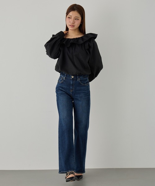 MAGASIN DE MODE Chou Chou(マガジンデモードシュシュ)の「【MAGASIN DE MODE Chou Chou】フリルブラウス SNF(シャツ/ブラウス・レディース・ホワイト/ブラック・FREE)」の9枚目の写真
