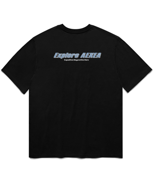 AEXEA(アクシー)の「星の彼方 半袖Tシャツ F05BRD_ABX11042(Tシャツ/カットソー・メンズ・ホワイト/ブルー/グレー系その他/ブラック・XL/S/L/M)」の3枚目の写真