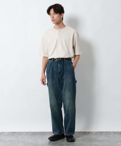 GLOBAL WORK(グローバルワーク)の「ピグメントヘンリーネックTシャツ/1054516(Tシャツ/カットソー・メンズ・ダークブラウン/オフホワイト/チャコールグレー/グリーン系その他6・SMALL/MEDIUM/LARGE)」の5枚目の写真