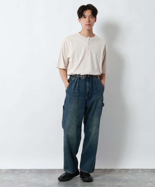 GLOBAL WORK(グローバルワーク)の「ピグメントヘンリーネックTシャツ/1054516(Tシャツ/カットソー・メンズ・ダークブラウン/オフホワイト/チャコールグレー/グリーン系その他6・SMALL/MEDIUM/LARGE)」の6枚目の写真