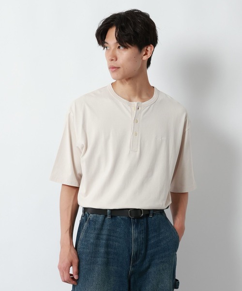 GLOBAL WORK(グローバルワーク)の「ピグメントヘンリーネックTシャツ/1054516(Tシャツ/カットソー・メンズ・ダークブラウン/オフホワイト/チャコールグレー/グリーン系その他6・SMALL/MEDIUM/LARGE)」の8枚目の写真