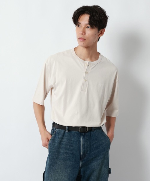 GLOBAL WORK(グローバルワーク)の「ピグメントヘンリーネックTシャツ/1054516(Tシャツ/カットソー・メンズ・ダークブラウン/オフホワイト/チャコールグレー/グリーン系その他6・SMALL/MEDIUM/LARGE)」の9枚目の写真