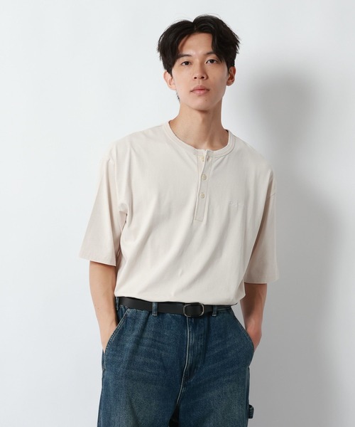 GLOBAL WORK(グローバルワーク)の「ピグメントヘンリーネックTシャツ/1054516(Tシャツ/カットソー・メンズ・ダークブラウン/オフホワイト/チャコールグレー/グリーン系その他6・SMALL/MEDIUM/LARGE)」の10枚目の写真
