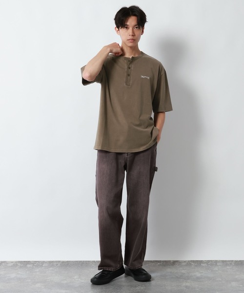 GLOBAL WORK(グローバルワーク)の「ピグメントヘンリーネックTシャツ/1054516(Tシャツ/カットソー・メンズ・ダークブラウン/オフホワイト/チャコールグレー/グリーン系その他6・SMALL/MEDIUM/LARGE)」の18枚目の写真