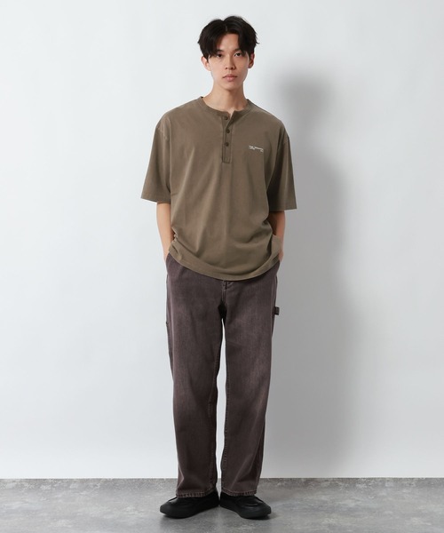 GLOBAL WORK(グローバルワーク)の「ピグメントヘンリーネックTシャツ/1054516(Tシャツ/カットソー・メンズ・ダークブラウン/オフホワイト/チャコールグレー/グリーン系その他6・SMALL/MEDIUM/LARGE)」の19枚目の写真