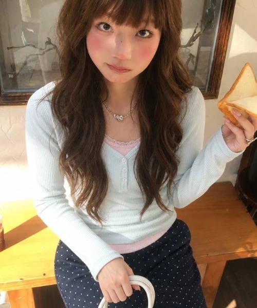 Vipoa(ヴィポア)の「レイヤード風ミントトップス(Tシャツ/カットソー・レディース・ミント・FREE)」の7枚目の写真