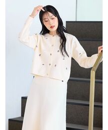 【POLOBCS】刺繍ニットカーデ