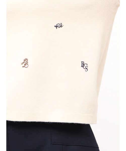 TONAL(トーナル)の「【POLOBCS】刺繍ニットカーデ(カーディガン/ボレロ・レディース・ネイビー/オフホワイト/ブラウン・MEDIUM)」の11枚目の写真