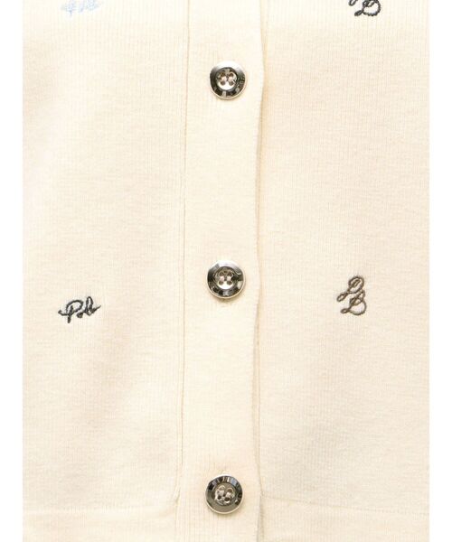 TONAL(トーナル)の「【POLOBCS】刺繍ニットカーデ(カーディガン/ボレロ・レディース・ネイビー/オフホワイト/ブラウン・MEDIUM)」の15枚目の写真