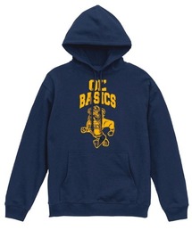 Ol' Basics(オール・ベーシックス) プルパーカー スウェット ブルドッグイラスト プリント 裏毛 トップス レディース ユニセックス