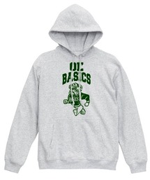Ol' Basics(オール・ベーシックス) プルパーカー スウェット ブルドッグイラスト プリント 裏毛 トップス レディース ユニセックス