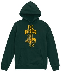 Ol' Basics(オール・ベーシックス) プルパーカー スウェット ブルドッグイラスト プリント 裏毛 トップス レディース ユニセックス