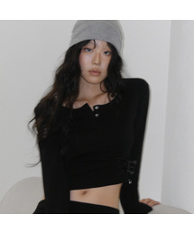 レオン ヘンリー Uネック長袖Tシャツ