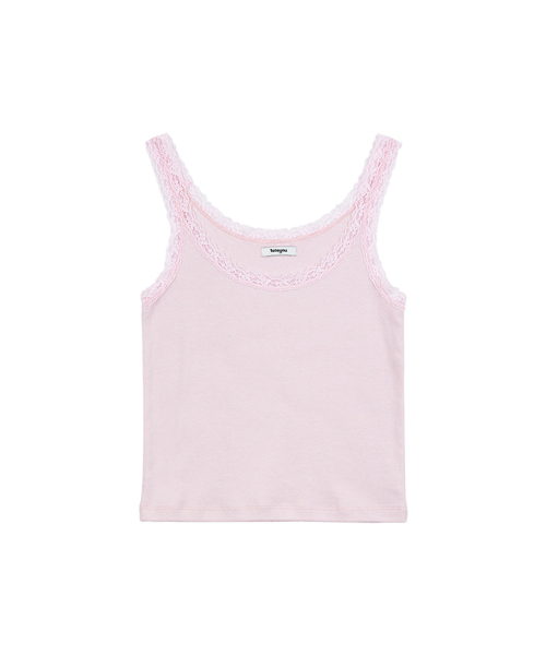 LOTSYOU(ロッツユー)の「Love Lace Sleevelss Light Pink(Tシャツ/カットソー・レディース・その他・OS)」の1枚目の写真