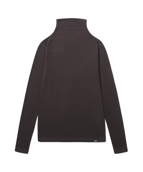 PEID(ペイド)の「PD ベーシック ハーフタートルネック スリムフィット 長袖Tシャツ 4カラー(Tシャツ/カットソー・レディース・ブラック/ホワイト/チャコールグレー/ブラウン・SMALL)」の4枚目の写真