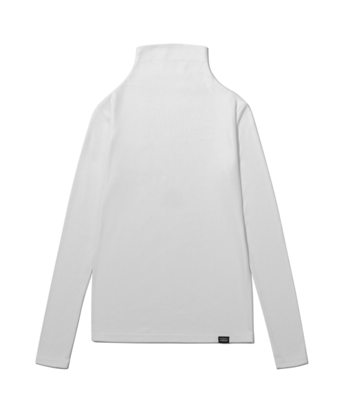 PEID(ペイド)の「PD ベーシック ハーフタートルネック スリムフィット 長袖Tシャツ 4カラー(Tシャツ/カットソー・レディース・ブラック/ホワイト/チャコールグレー/ブラウン・SMALL)」の2枚目の写真