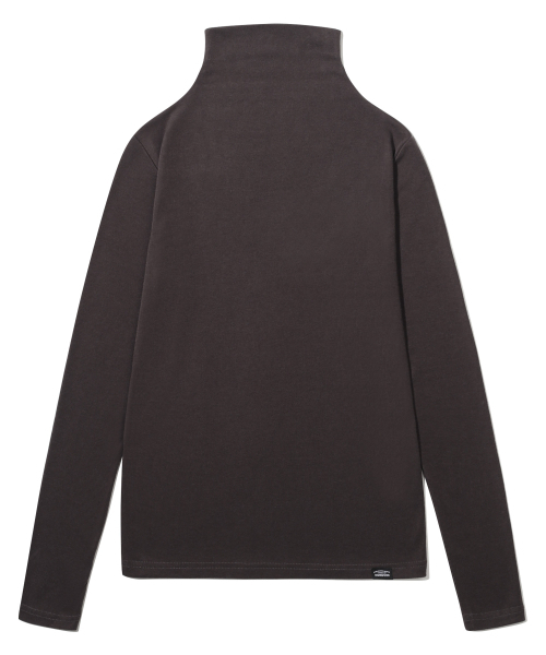 PEID(ペイド)の「PD ベーシック ハーフタートルネック スリムフィット 長袖Tシャツ 4カラー(Tシャツ/カットソー・レディース・ブラック/ホワイト/チャコールグレー/ブラウン・SMALL)」の8枚目の写真