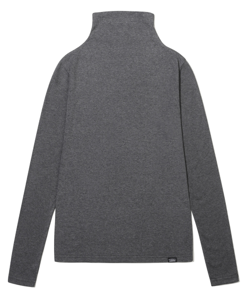 PEID(ペイド)の「PD ベーシック ハーフタートルネック スリムフィット 長袖Tシャツ 4カラー(Tシャツ/カットソー・レディース・ブラック/ホワイト/チャコールグレー/ブラウン・SMALL)」の10枚目の写真