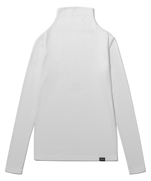 PEID(ペイド)の「PD ベーシック ハーフタートルネック スリムフィット 長袖Tシャツ 4カラー(Tシャツ/カットソー・レディース・ブラック/ホワイト/チャコールグレー/ブラウン・SMALL)」の11枚目の写真